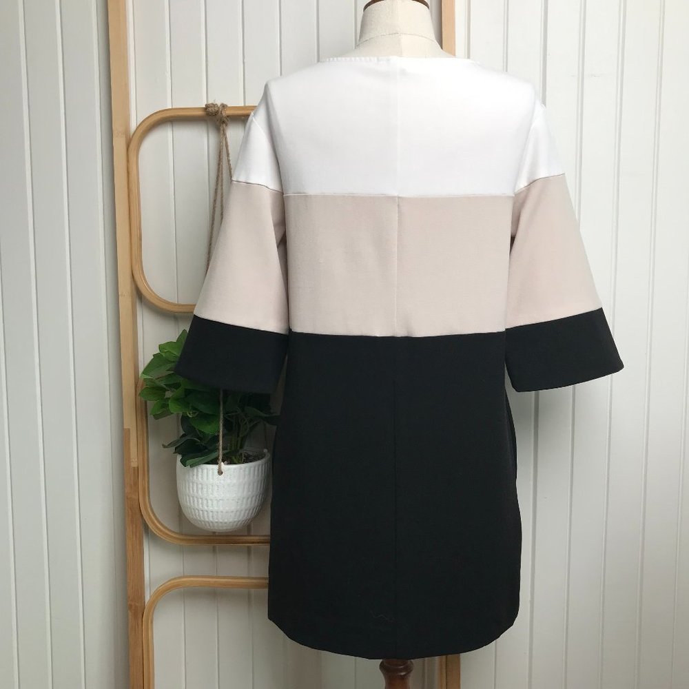 Shona Joy Tri-Colour Band Short Sleeve Dress - Picture 6 of 8